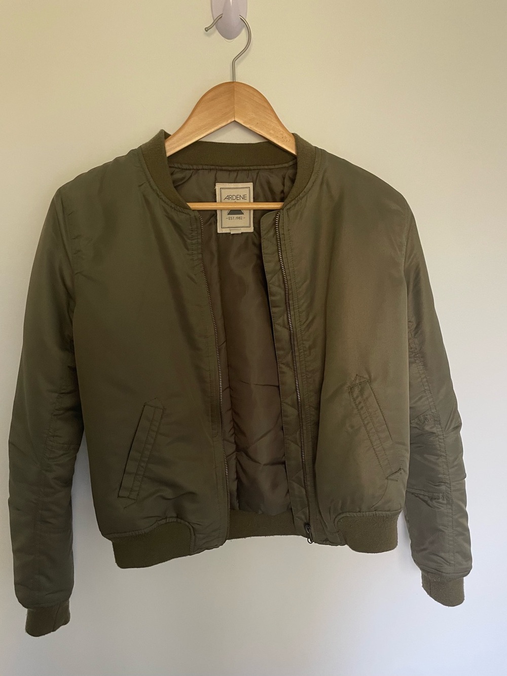 Ardene Olive Green Quilted Bomber Jacket